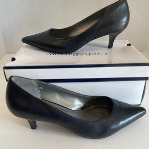 Croft & Barrow Dawn Black Leather Pump Dress Shoe Women’s Size 8.5M